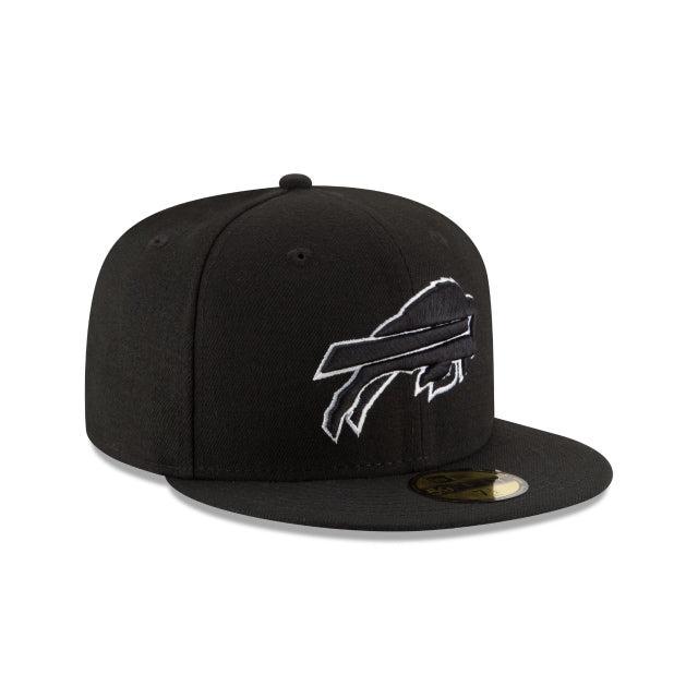 Atlanta Braves Black and White Basic 59FIFTY Fitted Hat Male Product Image