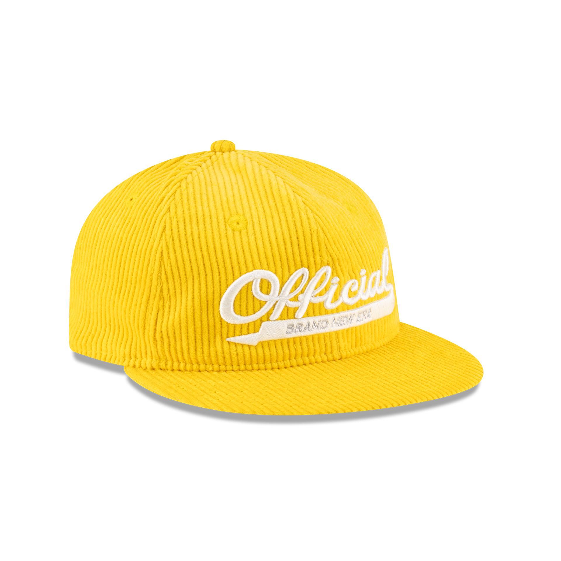 New Era Branded Official Corduroy Gold Retro Crown 9FIFTY Adjustable Hat Male Product Image