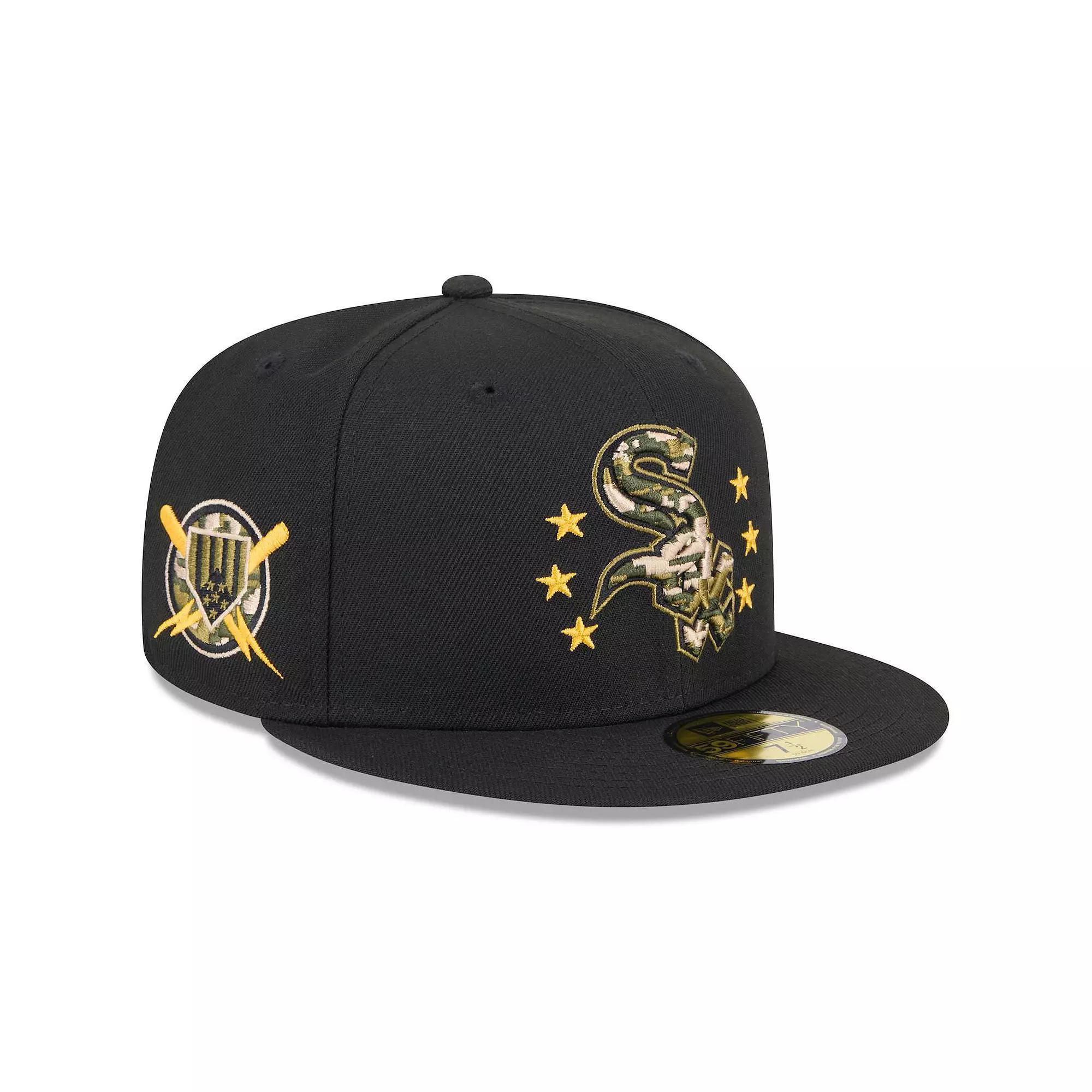 Men's New Era  Black Chicago White Sox 2024 Armed Forces Day On-Field 59FIFTY Fitted Hat, Size: 7 1/2 Product Image