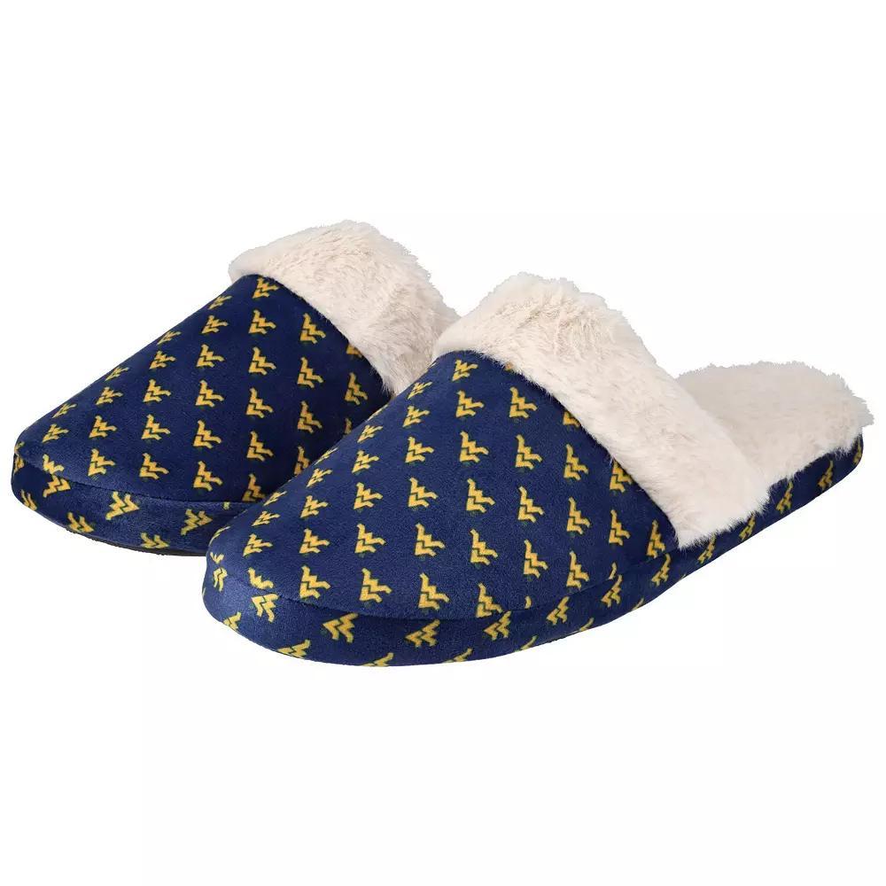 Womens ZooZatz West Virginia Mountaineers Faux Fur Slippers Blue Product Image
