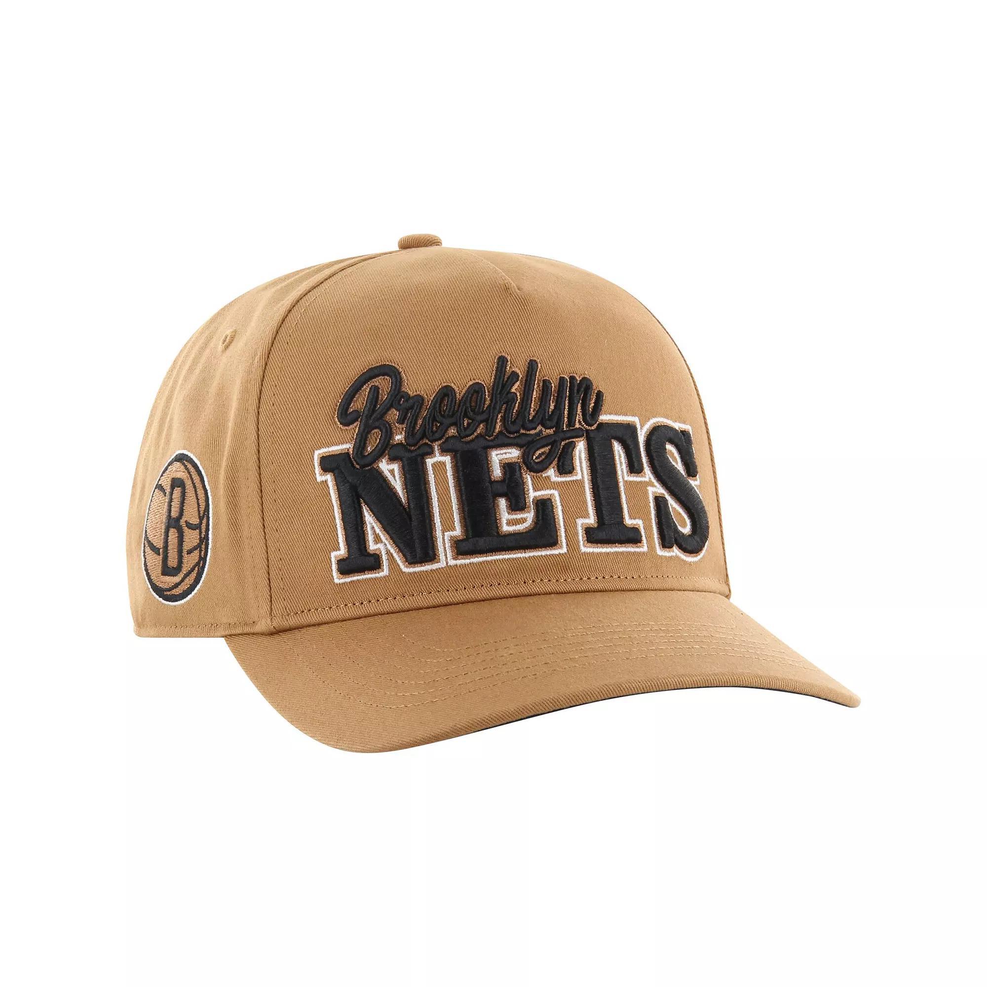 Men's '47 Tan Brooklyn Nets Barnes Hitch Adjustable Hat, Team Product Image