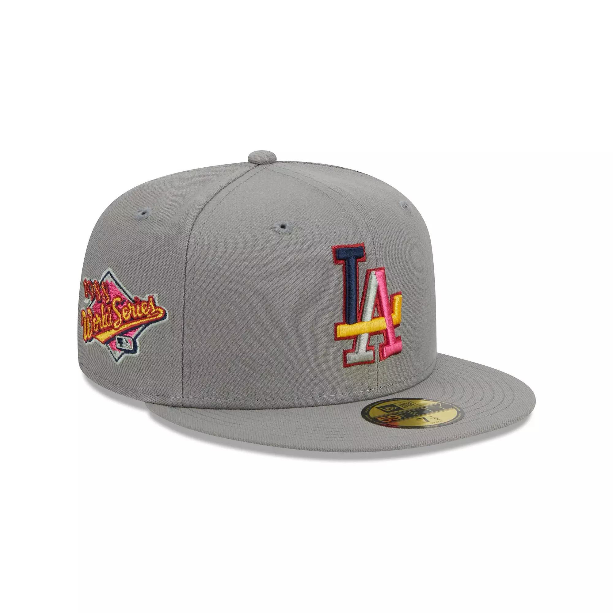 Men's New Era Gray Los Angeles Dodgers Color Pack 59FIFTY Fitted Hat, Size: 7 1/2, Grey Product Image