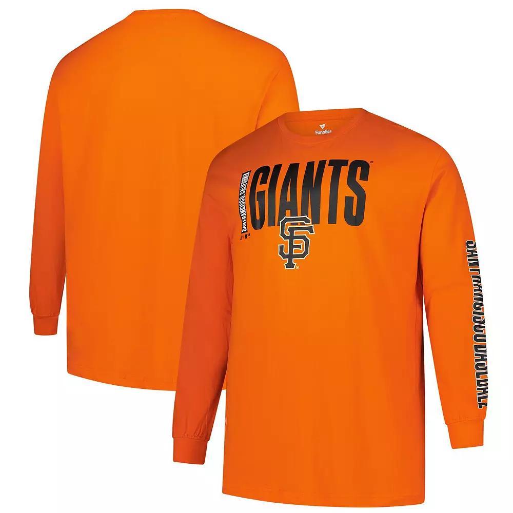 Men's Profile Orange San Francisco Giants Big & Tall Two-Hit Graphic Long Sleeve T-Shirt, Size: 3XLT Product Image