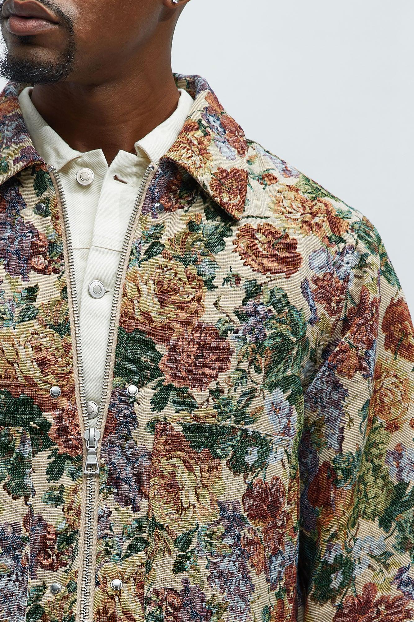Bellevue Floral Tapestry Work Jacket - Green/combo Product Image