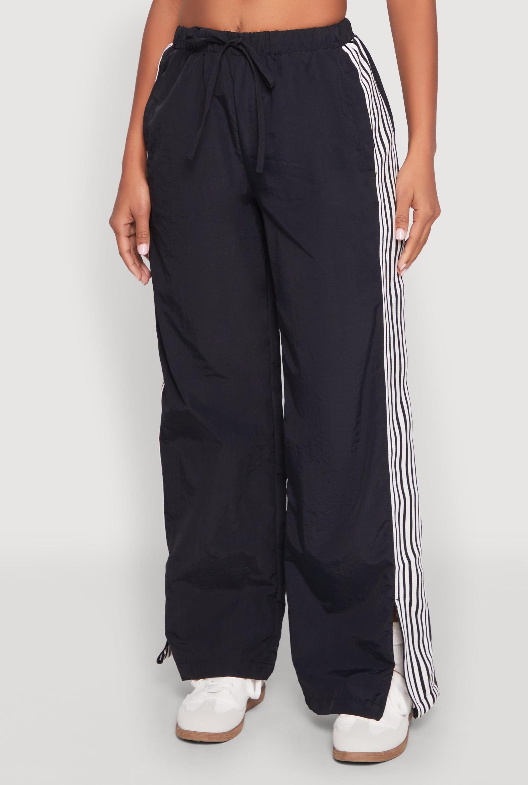 Womens Contrast Trim Slit Hem Track Pants Product Image