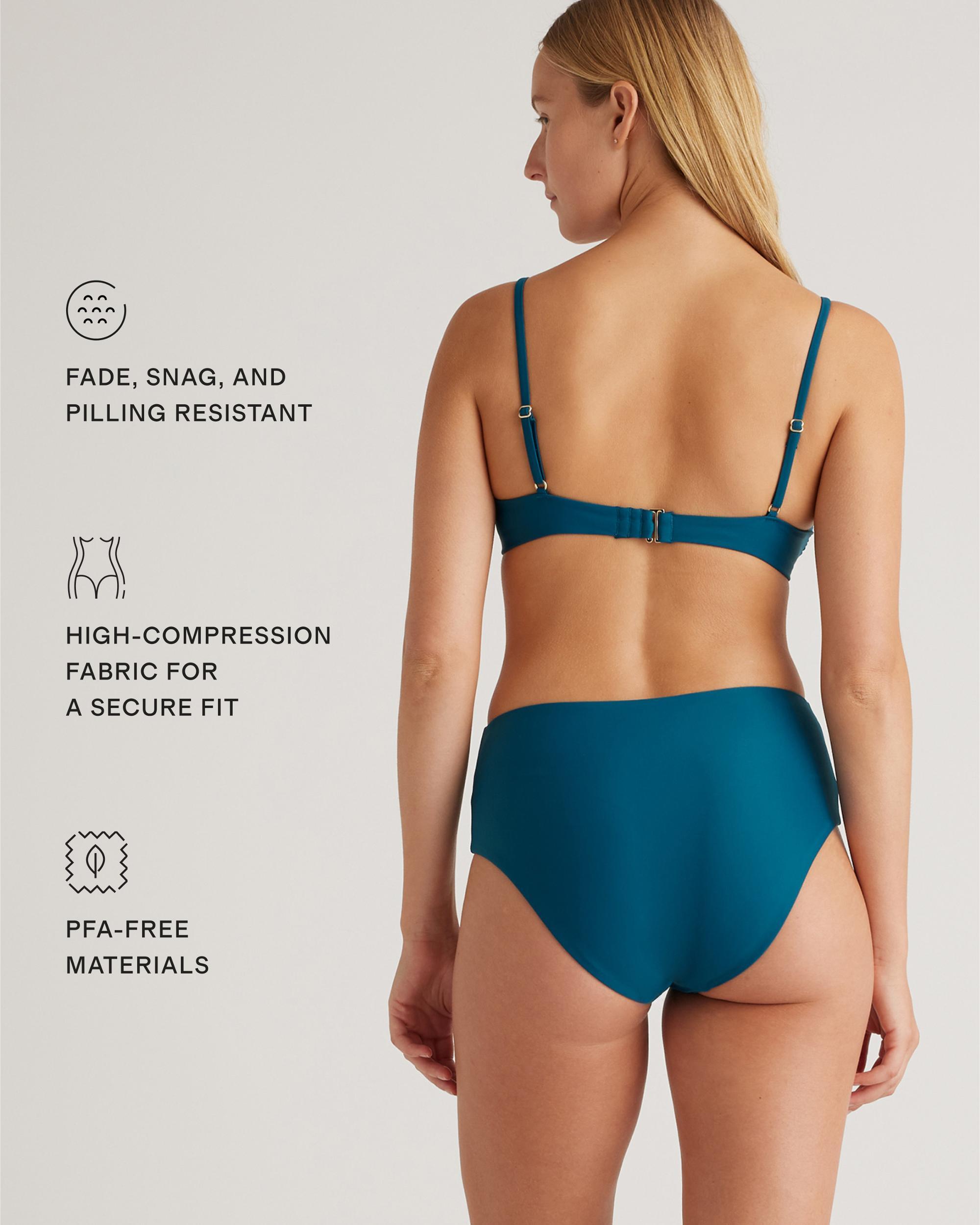 Quince | Women's Italian High-Rise Bikini Bottom Size XL, 78% Recycled Polyamide, 22% Spandex Product Image