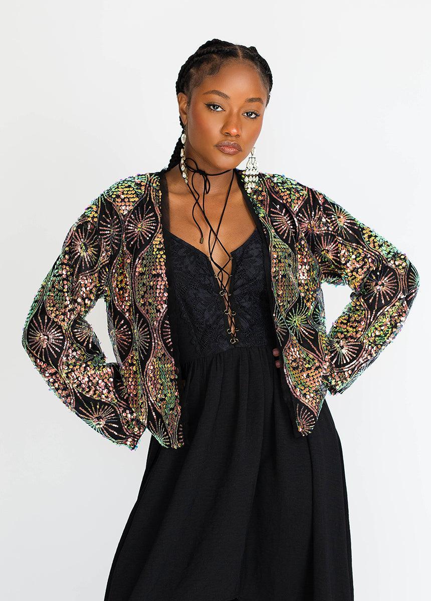 Liv Jacket in Multi Black Female Product Image