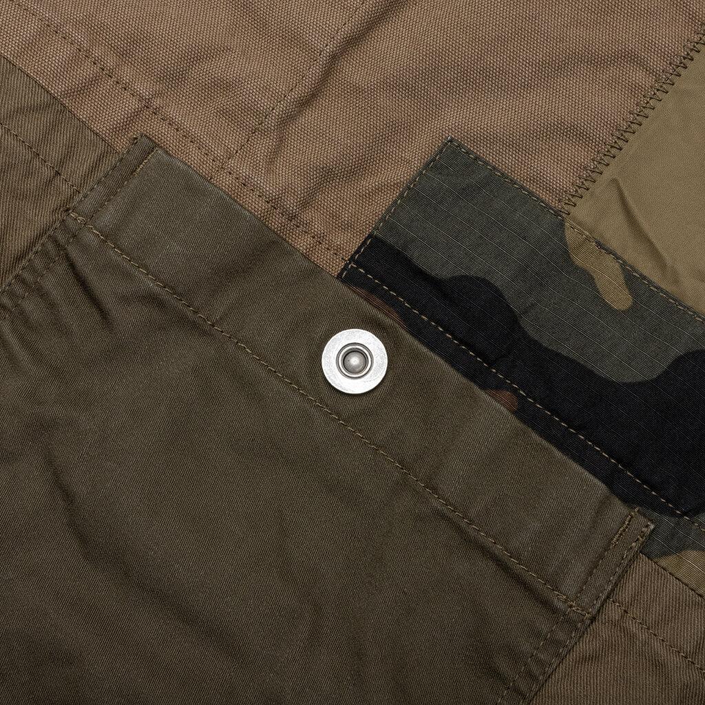 Patchwork Liner Jacket - Khaki Mix Male Product Image