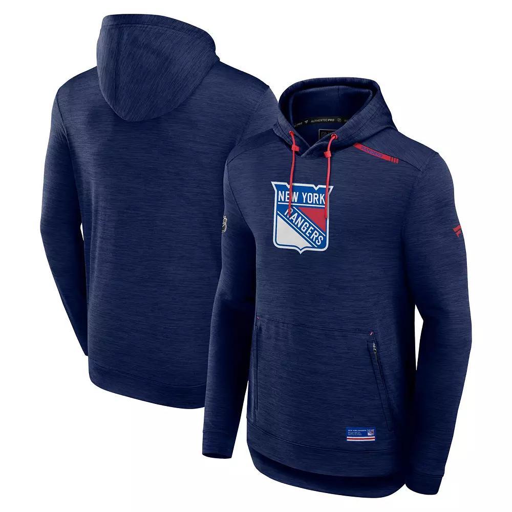 Men's Fanatics  Navy New York Rangers Authentic Pro Tech Pullover Hoodie, Size: Small, Ran Blue Product Image