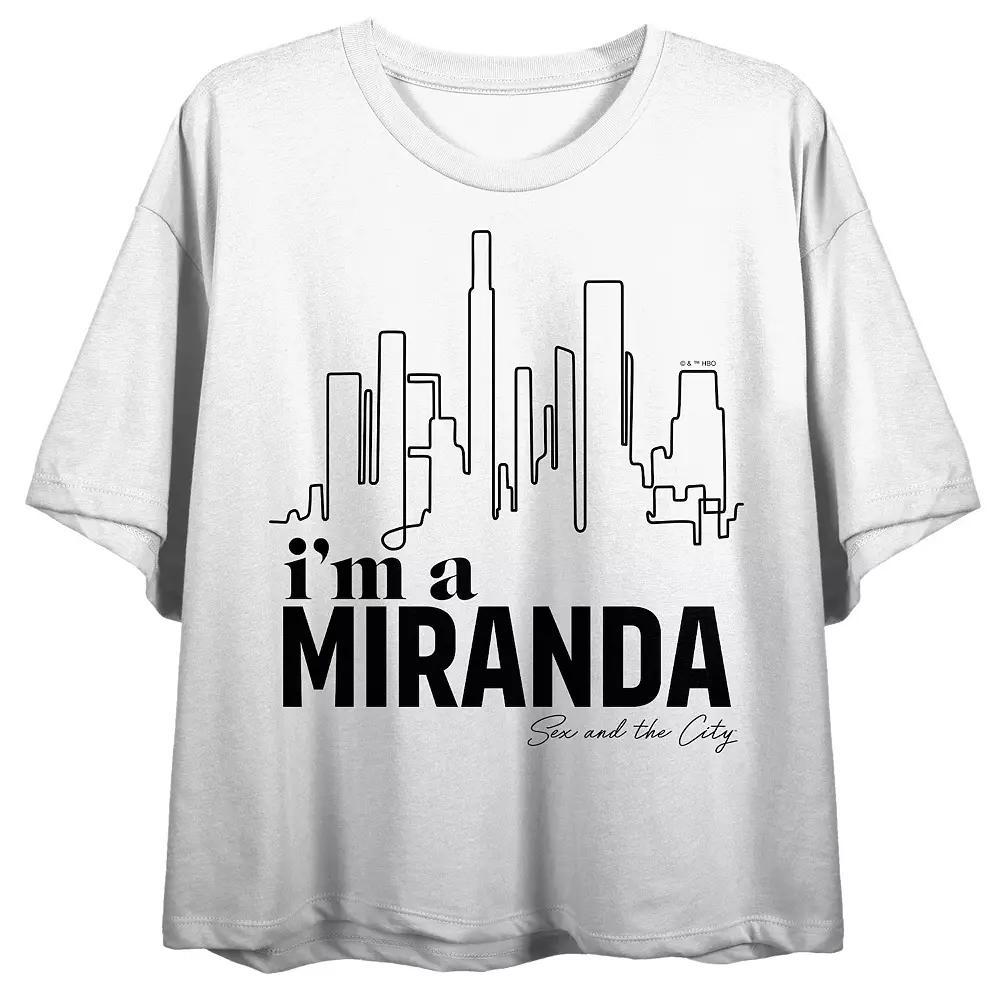 Women's Sex And The City I'm A Miranda Crewneck Graphic Tee, Girl's, Size: XS, White Product Image