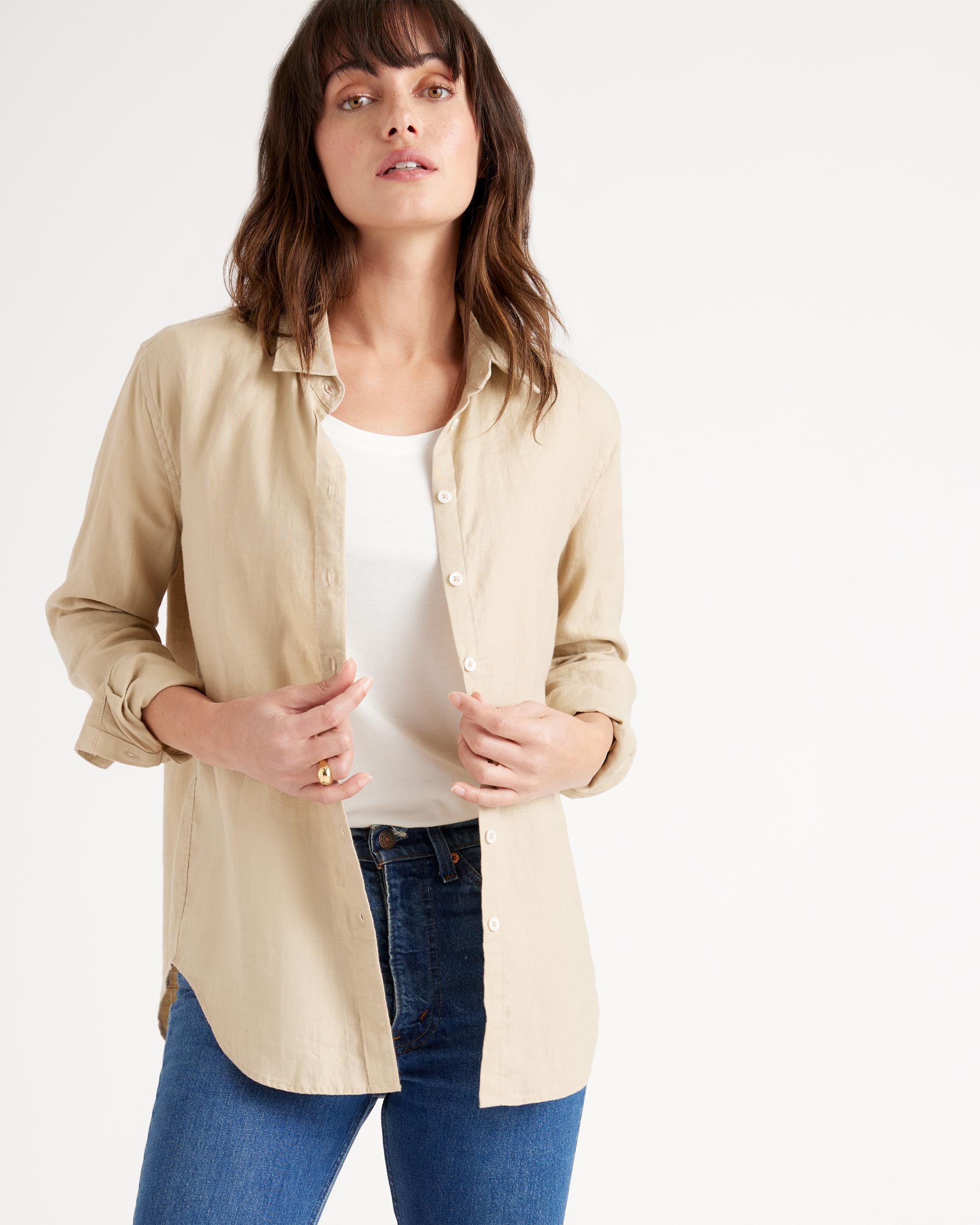 Quince | Women's Long Sleeve Shirt Size XL, Linen Product Image
