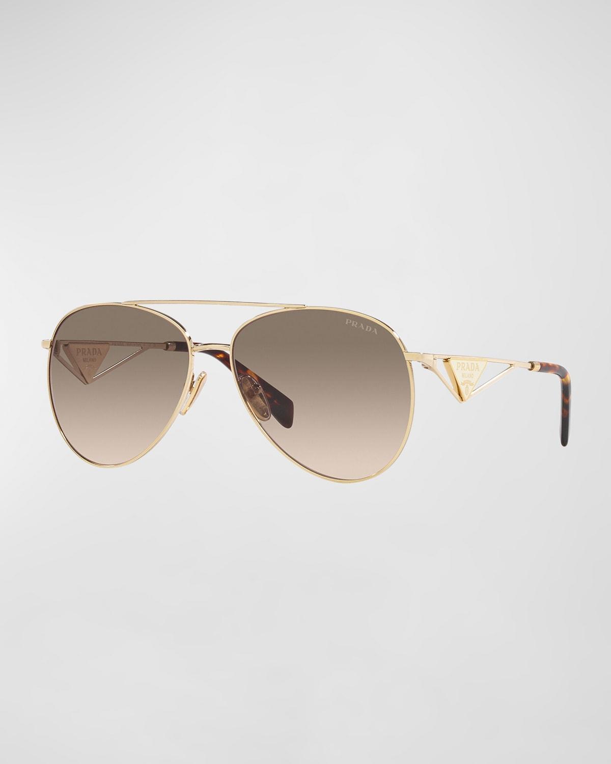 Prada Womens PR 73ZS 58mm Aviator Sunglasses Product Image