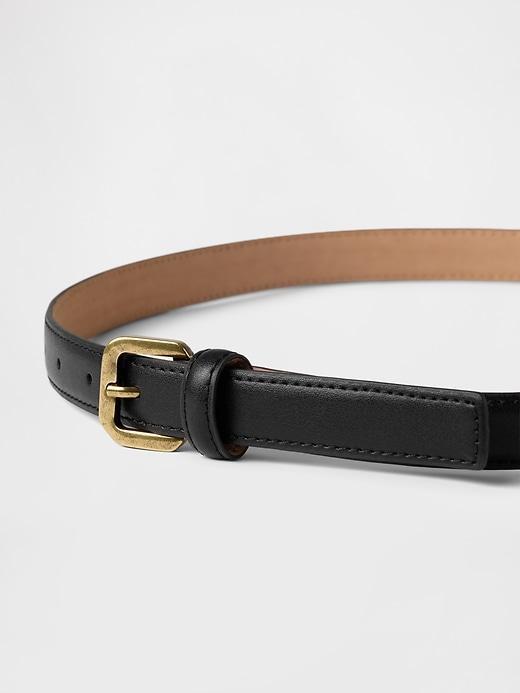 Slim Vegan Leather Belt Product Image