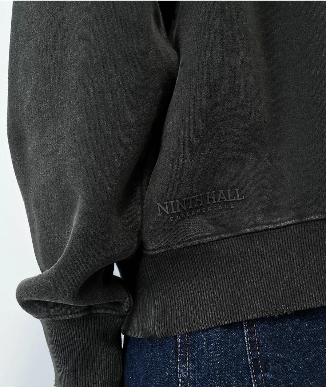 Ninth Hall Fundamentals Distressed Ash Boxy Crewneck Sweatshirt Product Image