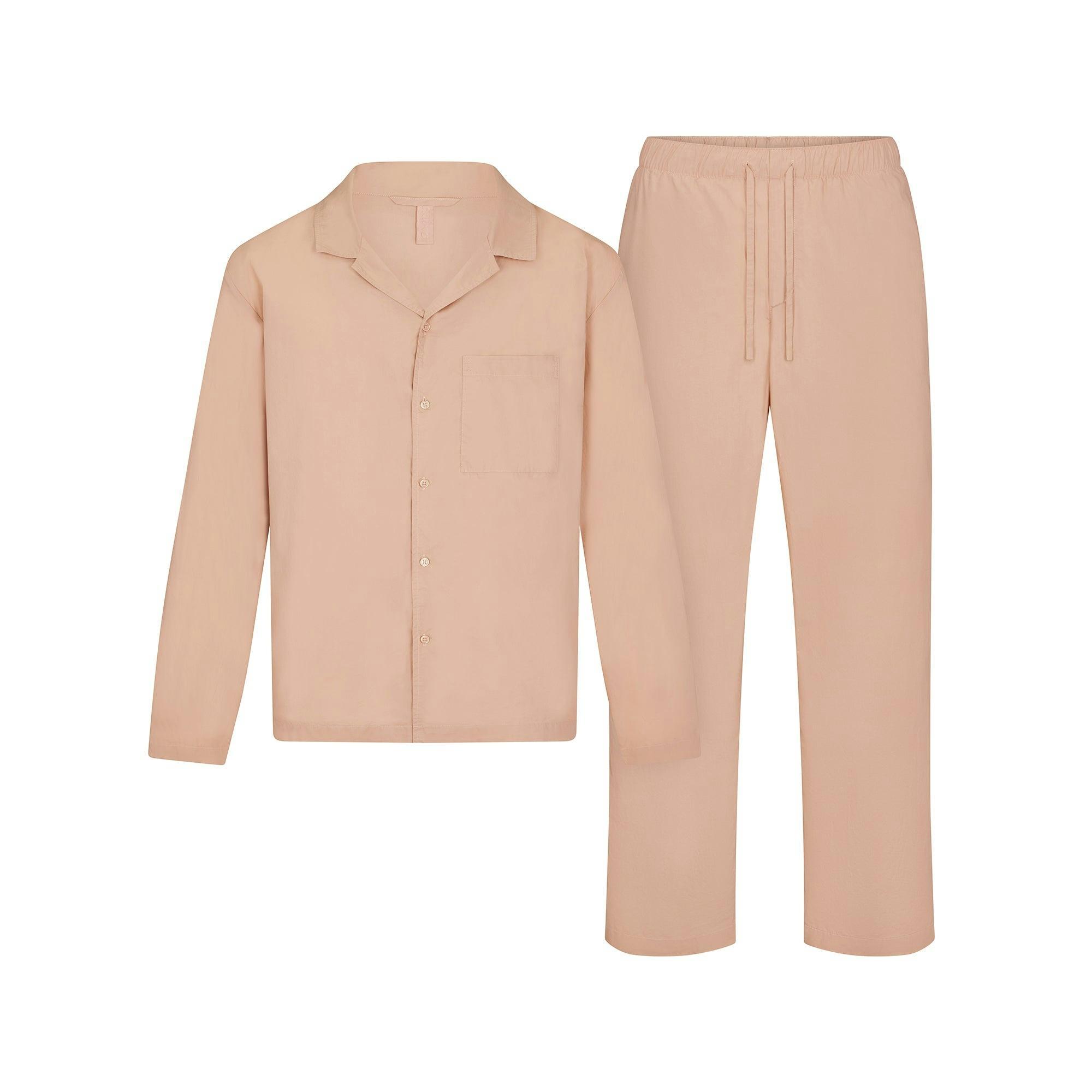 COTTON POPLIN MENS LONG SLEEP SET | MICA Product Image