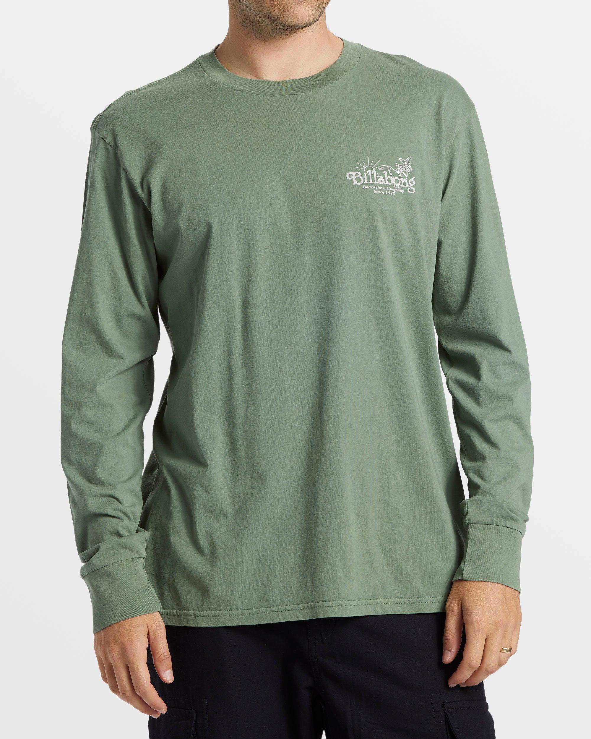 Lounge Long Sleeve Wave Washed T-Shirt - Hunter Male Product Image