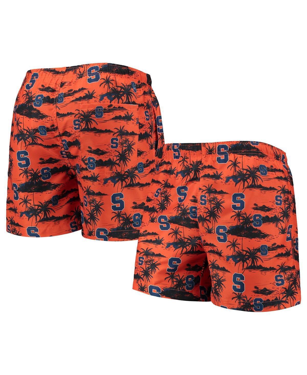 Men's FOCO Orange Syracuse Orange Island Palm Swim Trunks, Size: 2XL Product Image