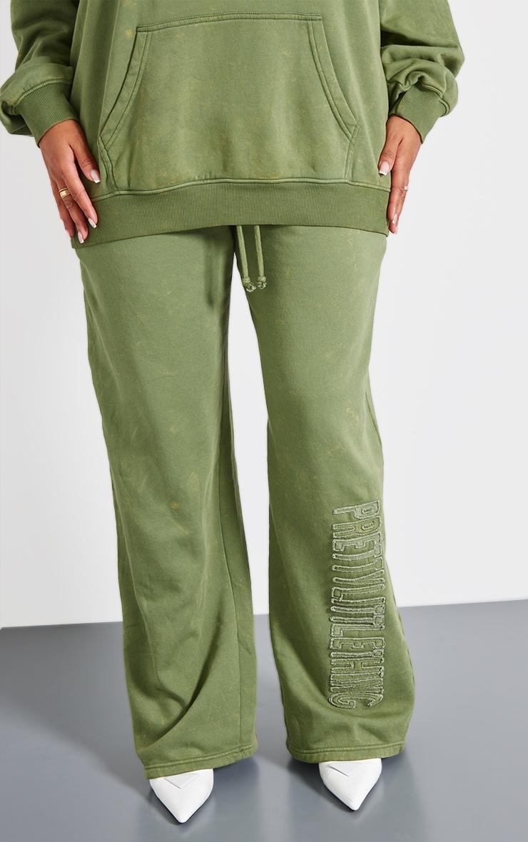PRETTYLITTLETHING Shape Khaki Sweatpants Product Image