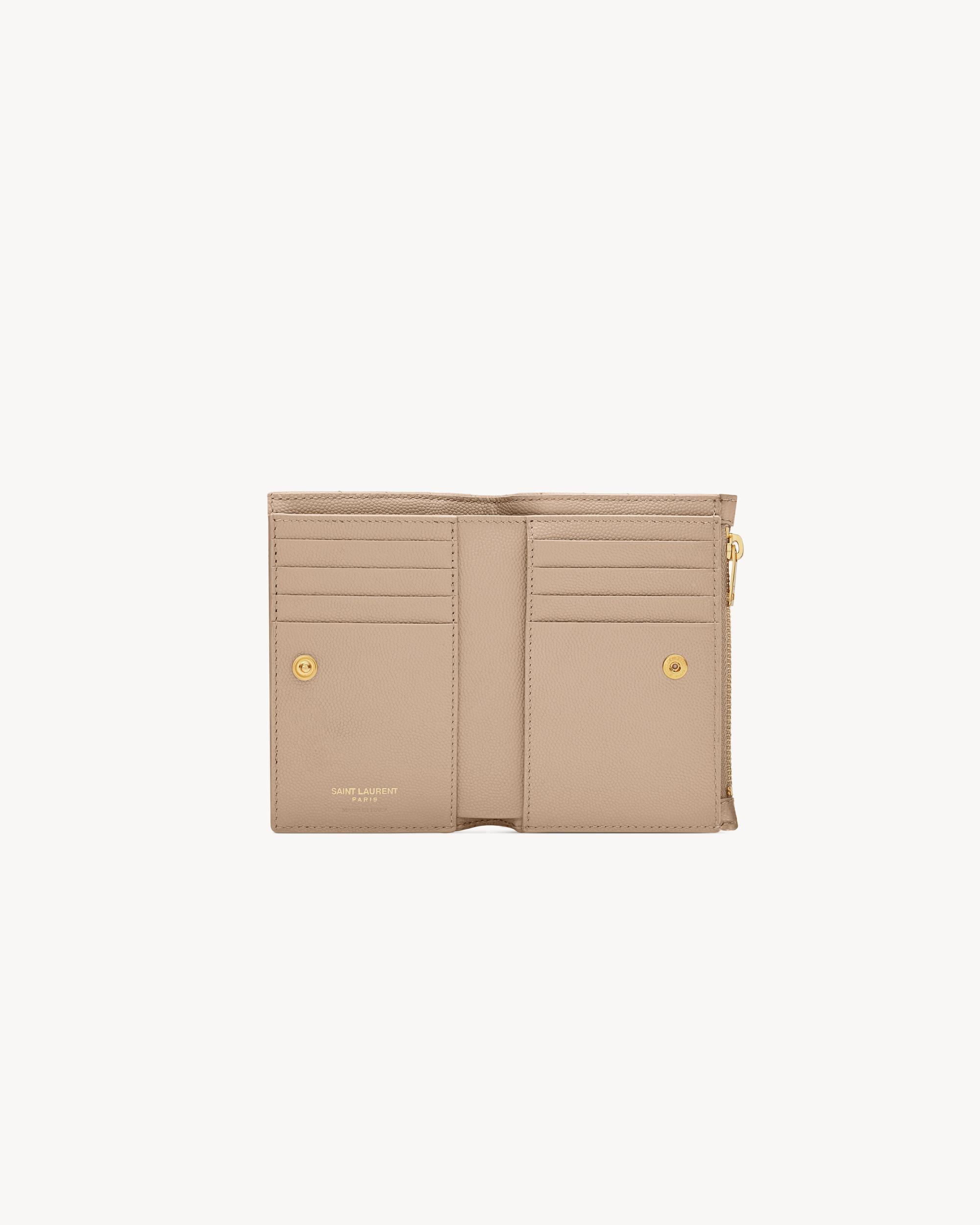 CASSANDRE MATELASSÉ Fragments bi-fold wallet in grain de poudre leather Product Image