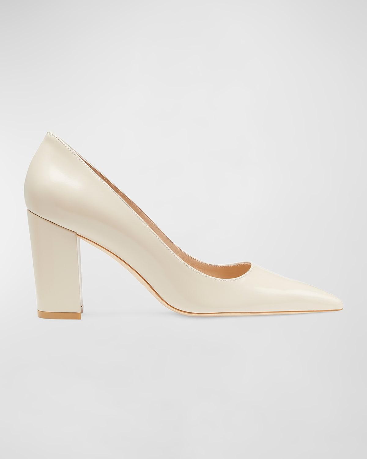 Womens Stuart 85MM Leather Block Pumps Product Image