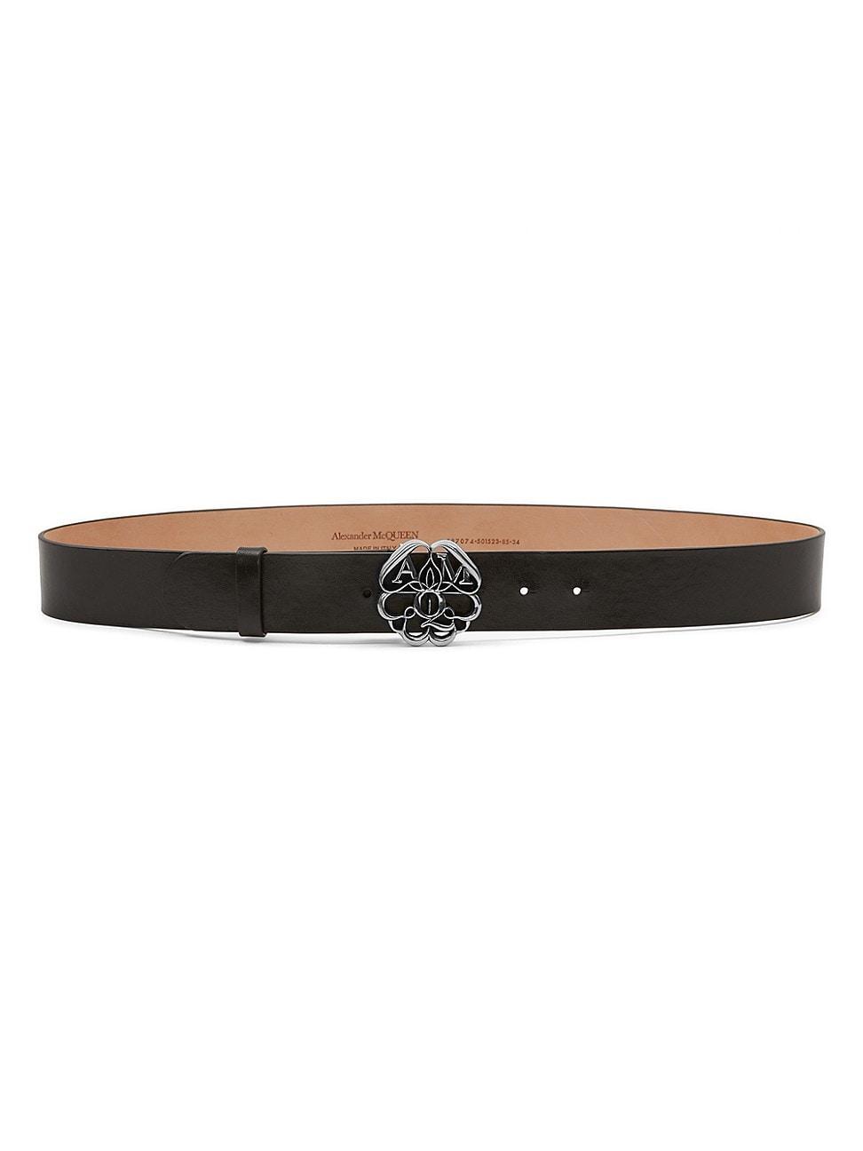 Womens Seal Logo Leather Belt Product Image