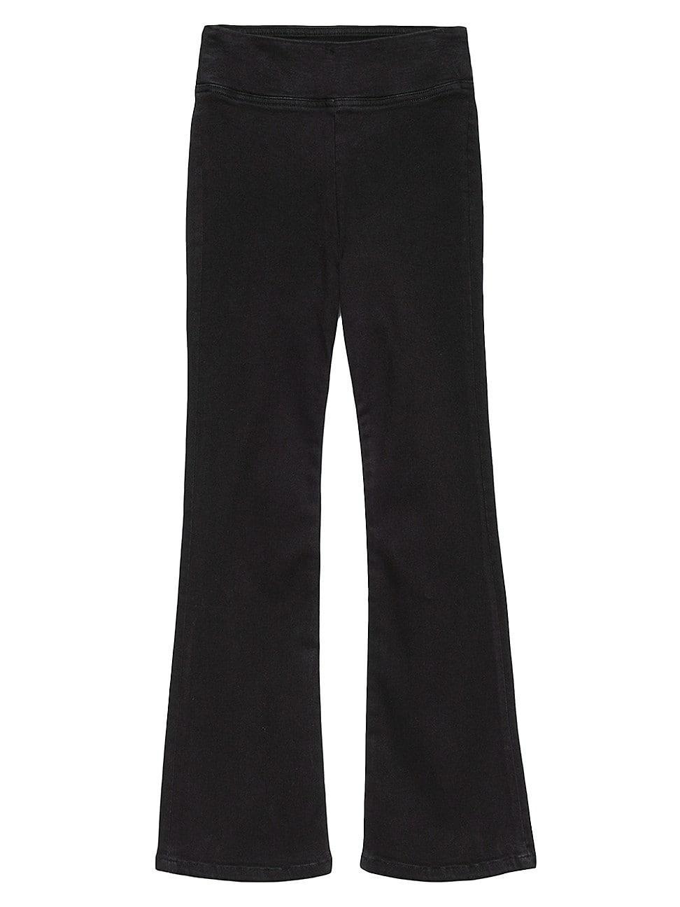 Frame The Jetset High Rise Crop Bootcut Jeans in Sheen Noir Product Image