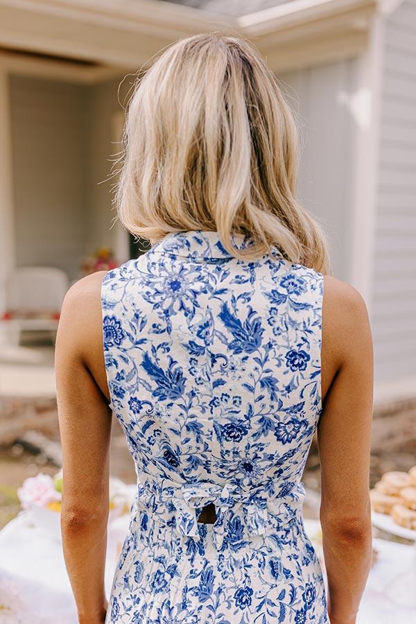Summer Soiree Linen-Blend Top Product Image