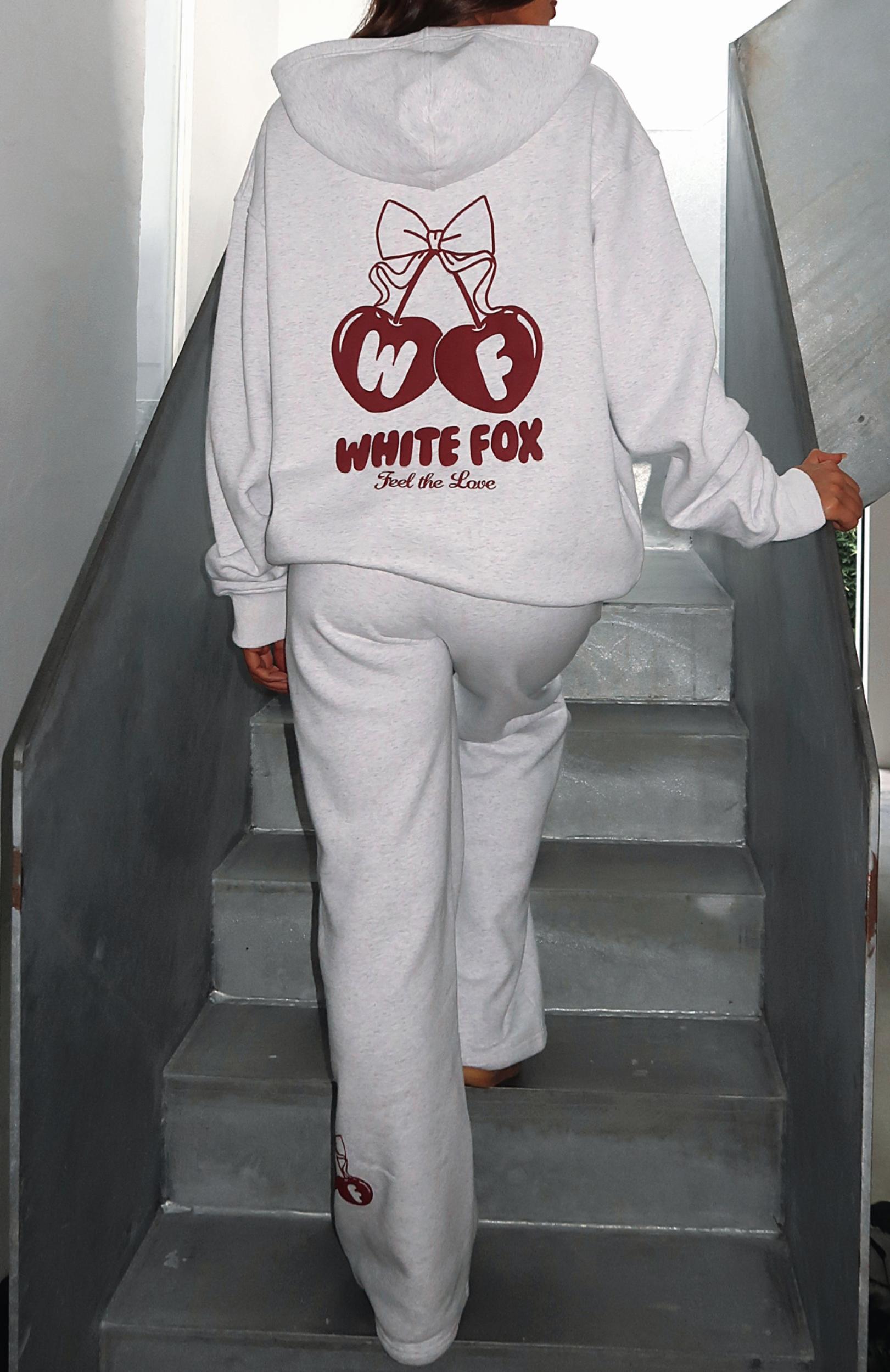 Feel The Love Oversized Hoodie Grey Marle Product Image
