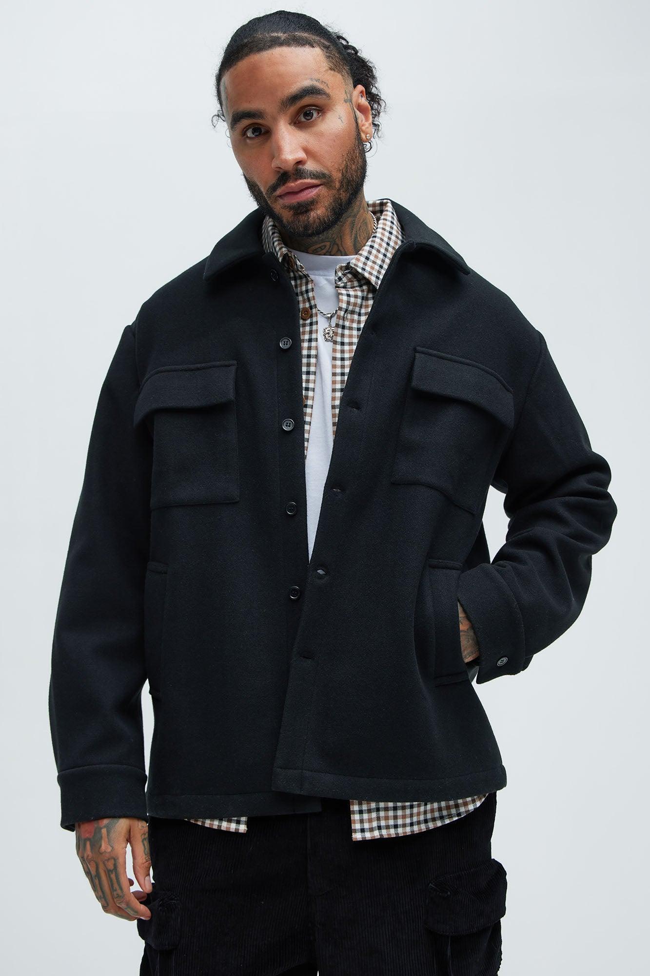 Ballou Pocket Button Up Shirt - Black Product Image