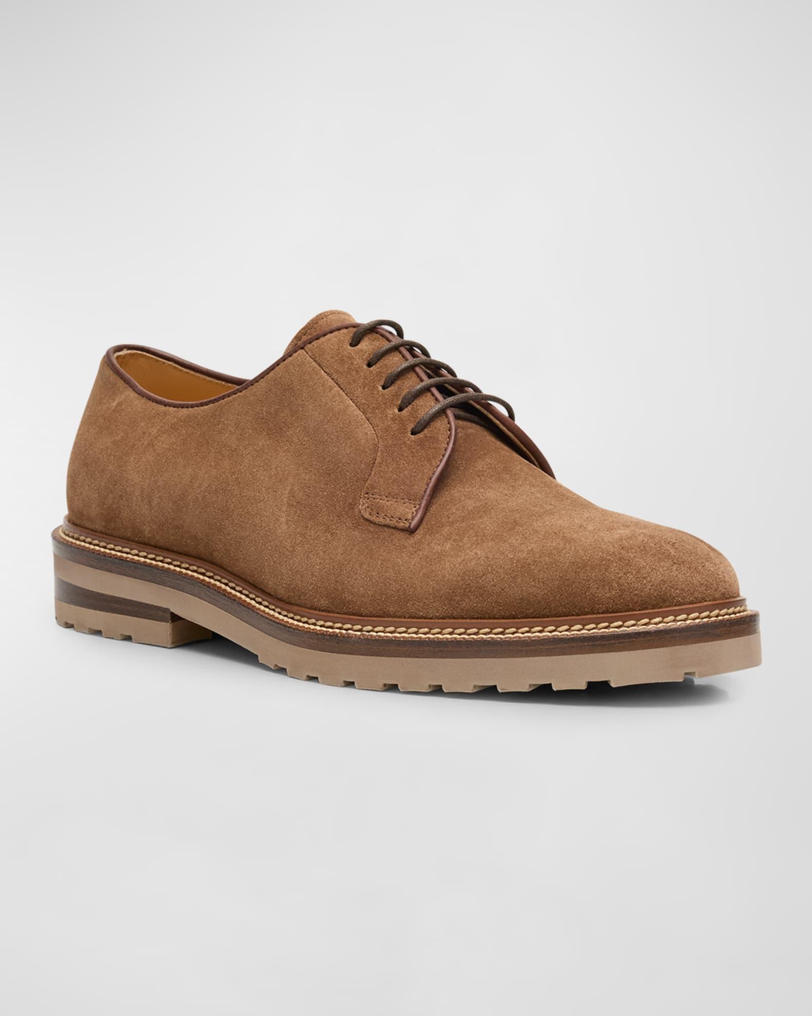 Men's Suede Derby Shoes Product Image