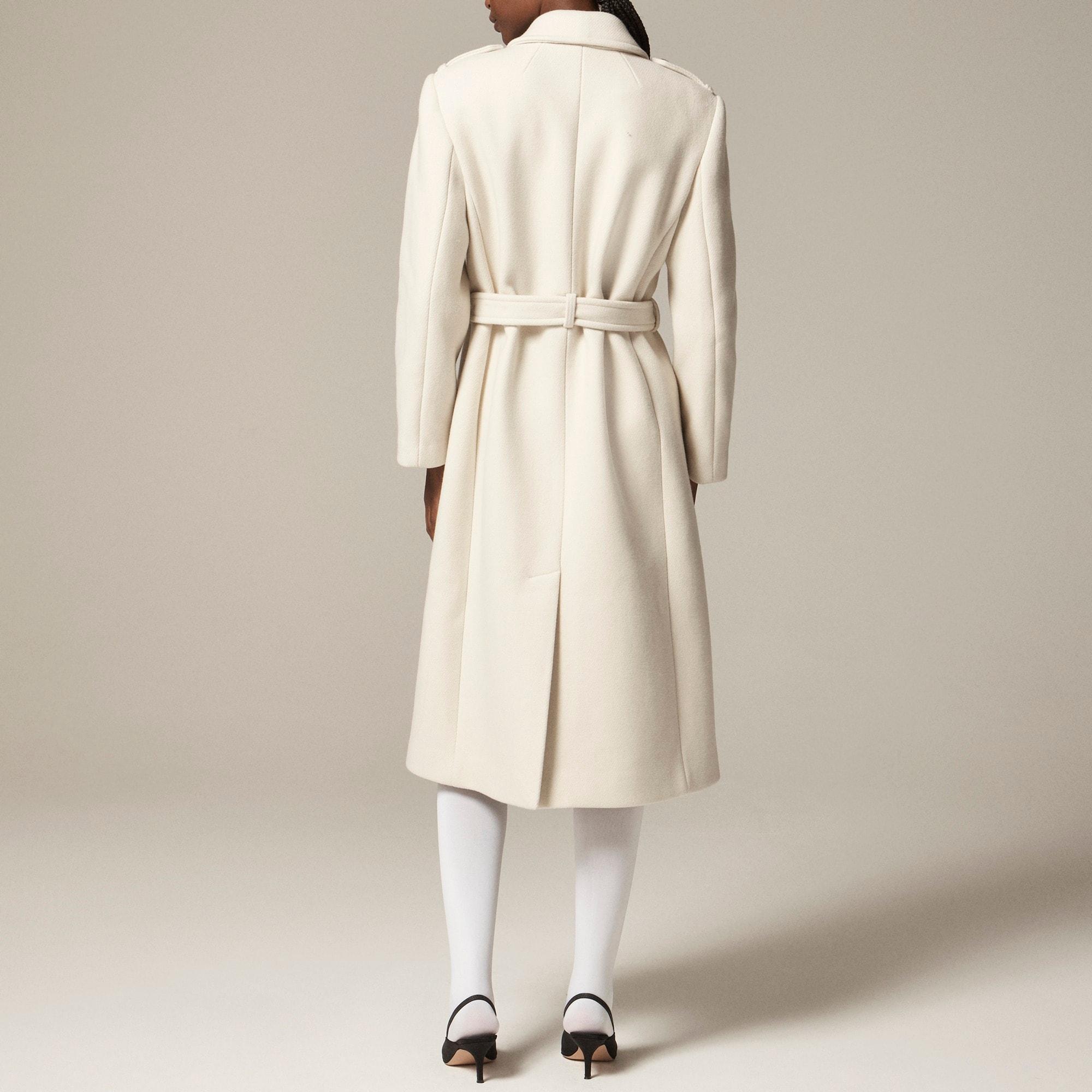 Wrap trench coat in Italian double-faced wool blend Product Image