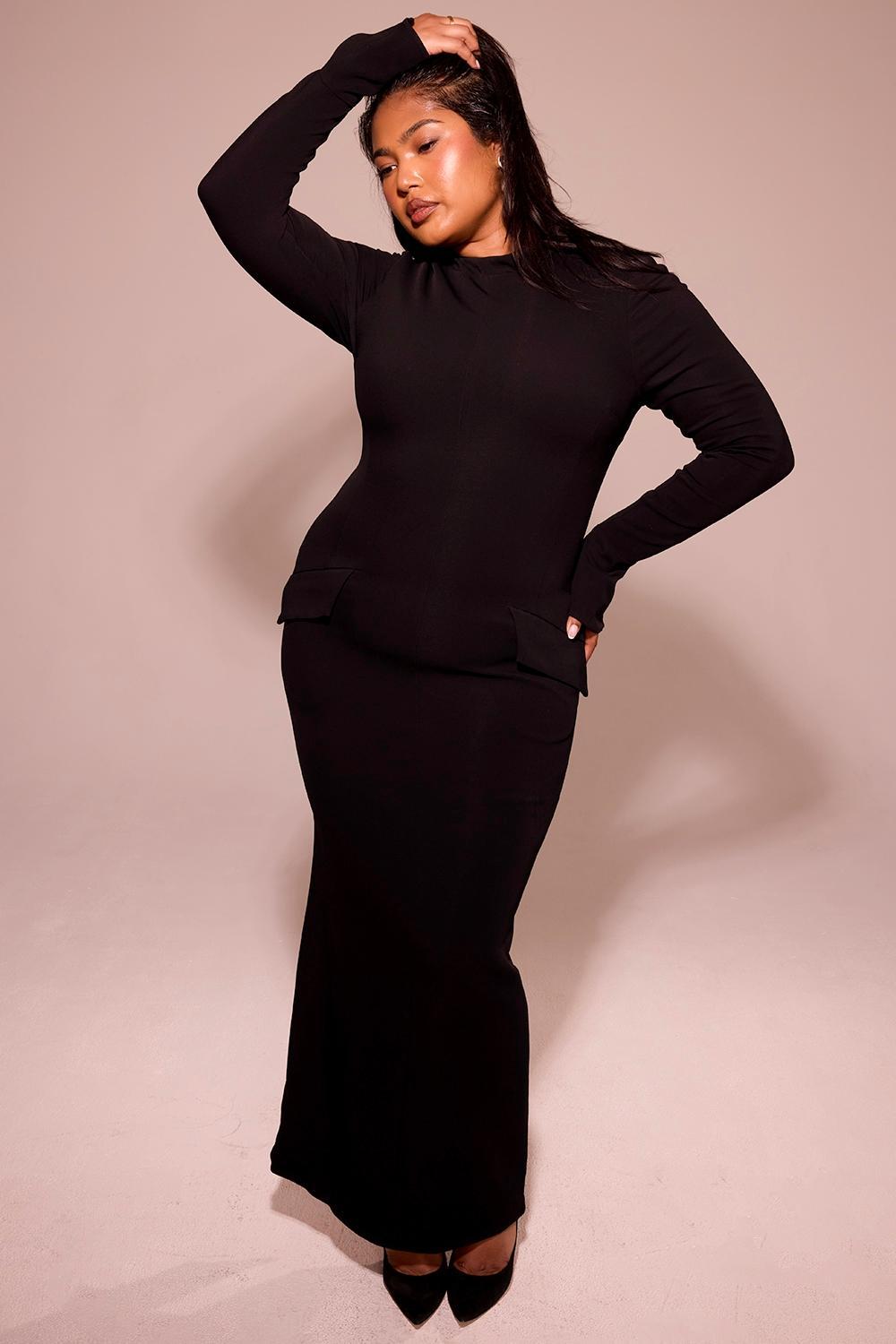 Marie-Louise  black turtleneck maxi dress Product Image