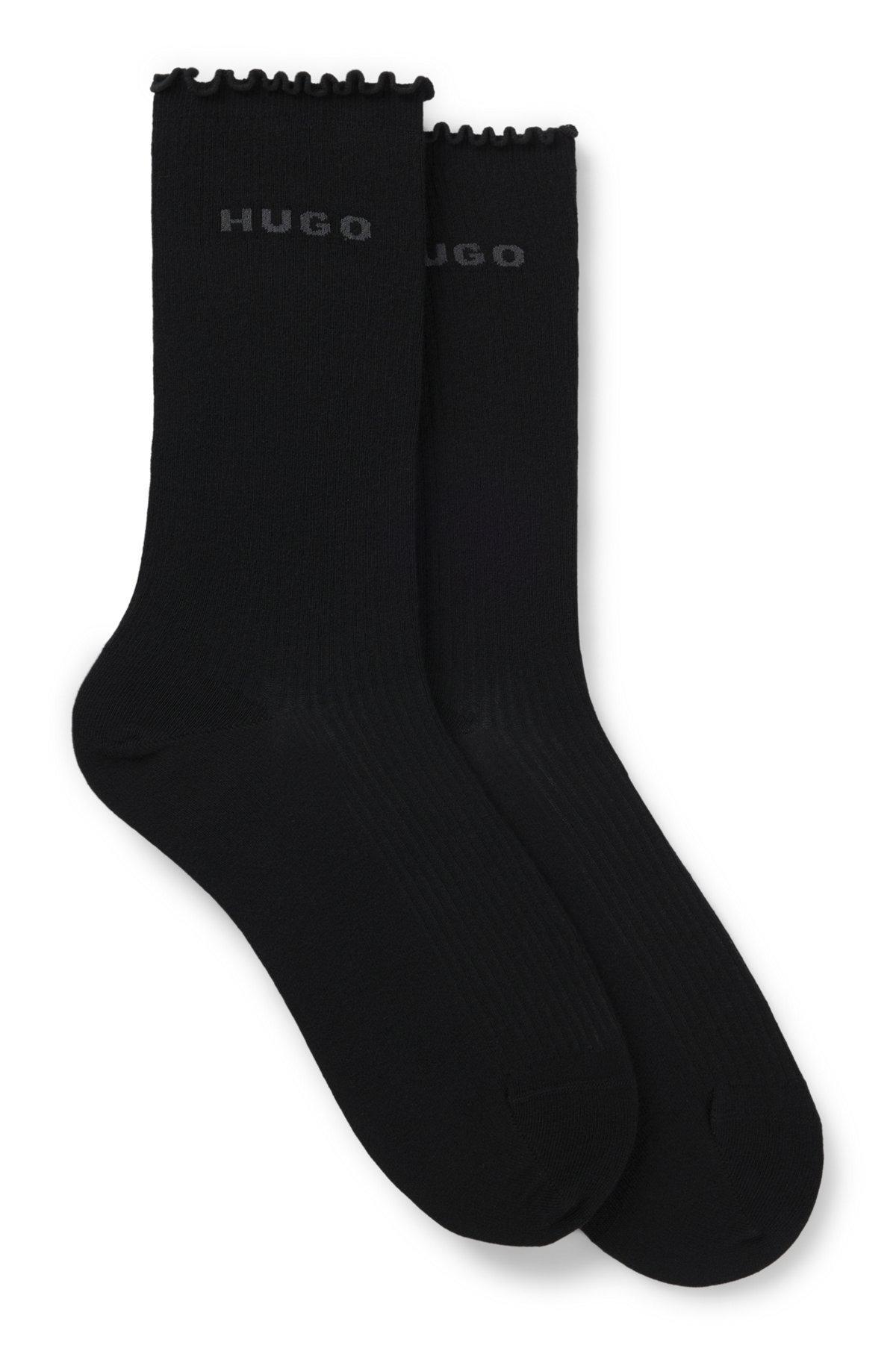Two-pack of regular-length socks with lettuce cuff Product Image