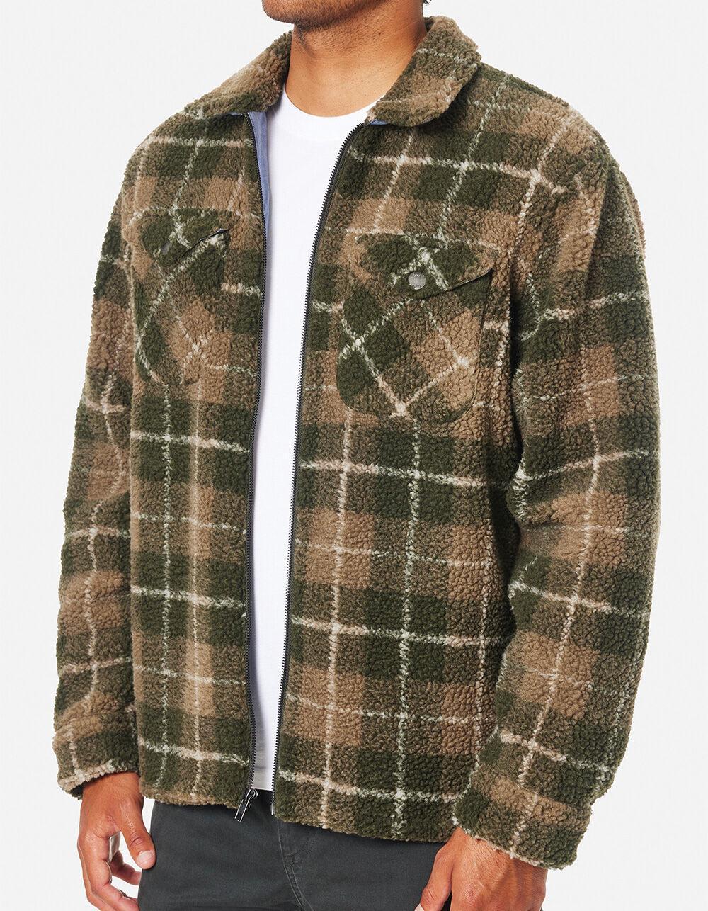 KATIN Anderson Mens Sherpa Jacket - GREEN COMBO Product Image