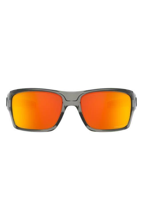 Oakley Mens OO9263 Turbine 65mm Polarized Rectangle Sunglasses - Grey Ink/Prizm Ruby Product Image