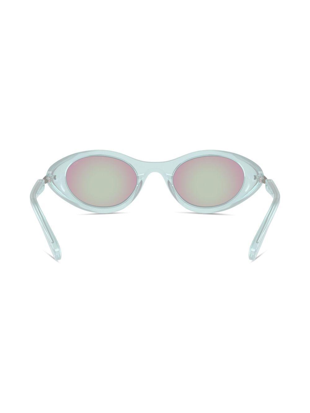 logo-plaque oval-frame sunglasses Product Image
