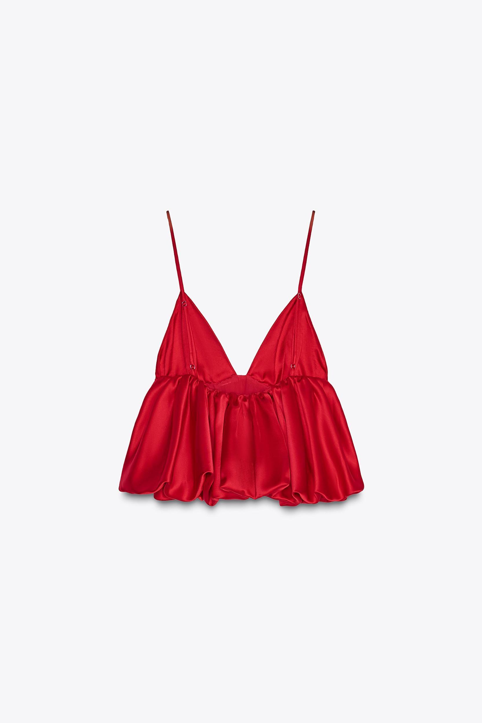 VOLUMINOUS SATIN EFFECT TOP Product Image