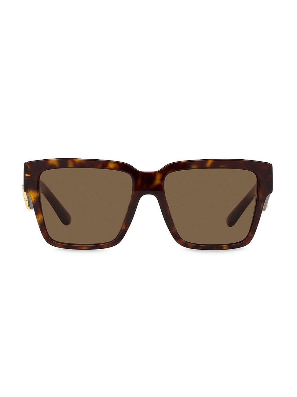 Womens Havana 55MM Square Sunglasses Product Image