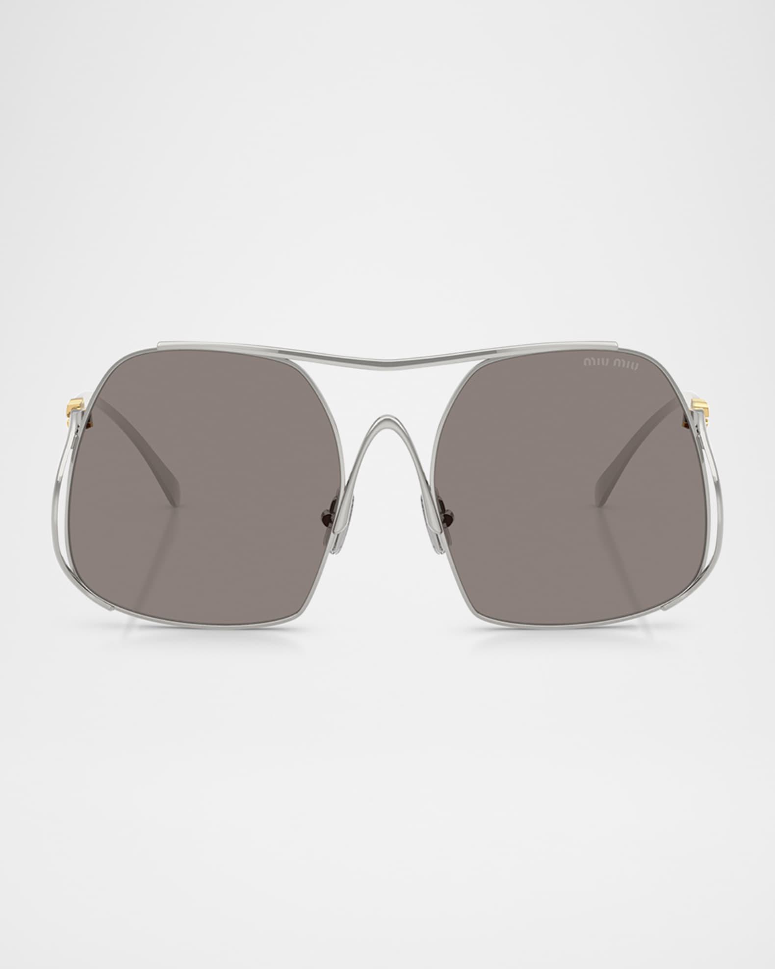 MU A55S Steel Square Sunglasses Product Image