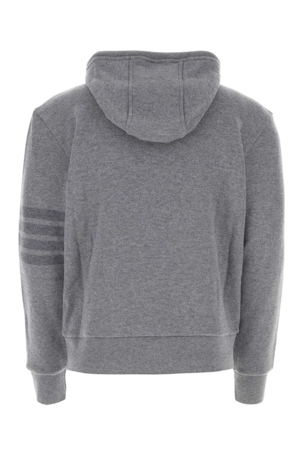 THOM BROWNE Grey Wool Hoodie Product Image