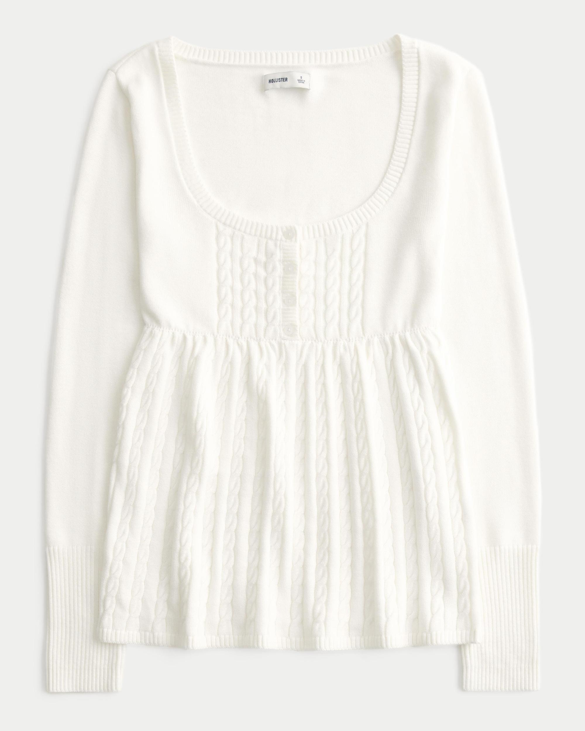Long-Sleeve Babydoll Sweater Product Image