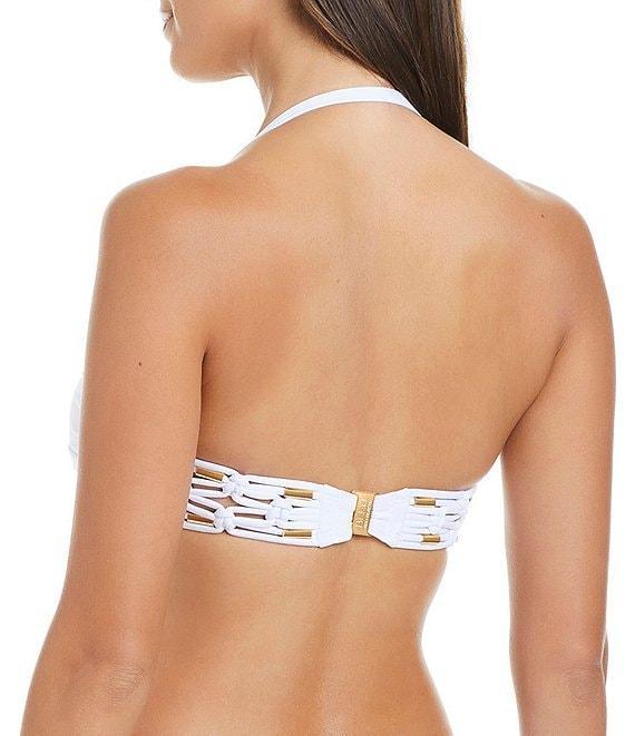 Bleu Rod Beattie La Cote D'Azur Solid Side Macrame Hipster Swim Bottom Product Image