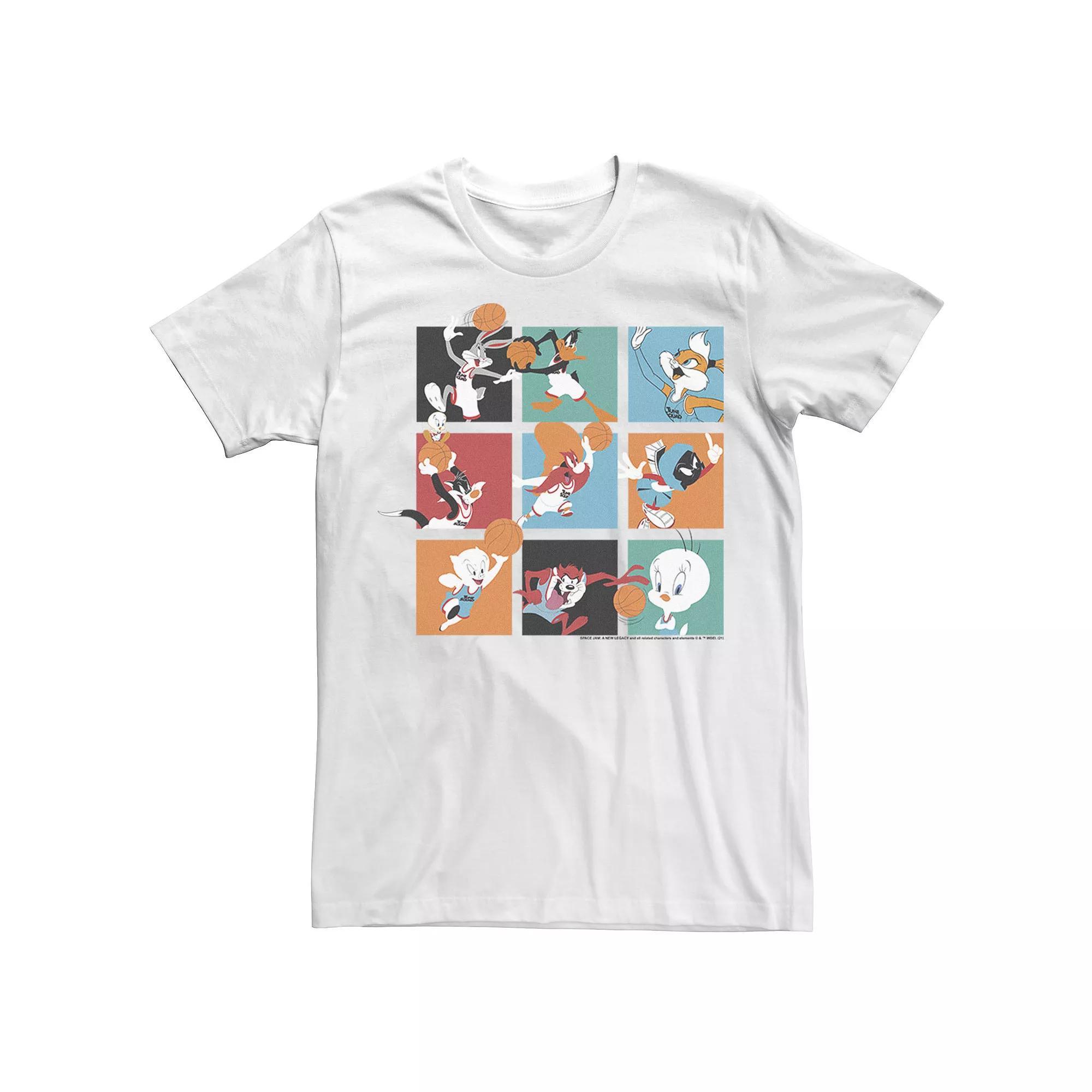 Men's Space Jam 2 Tune Squad Action Portrait Panels Tee, Size: Large, White Product Image
