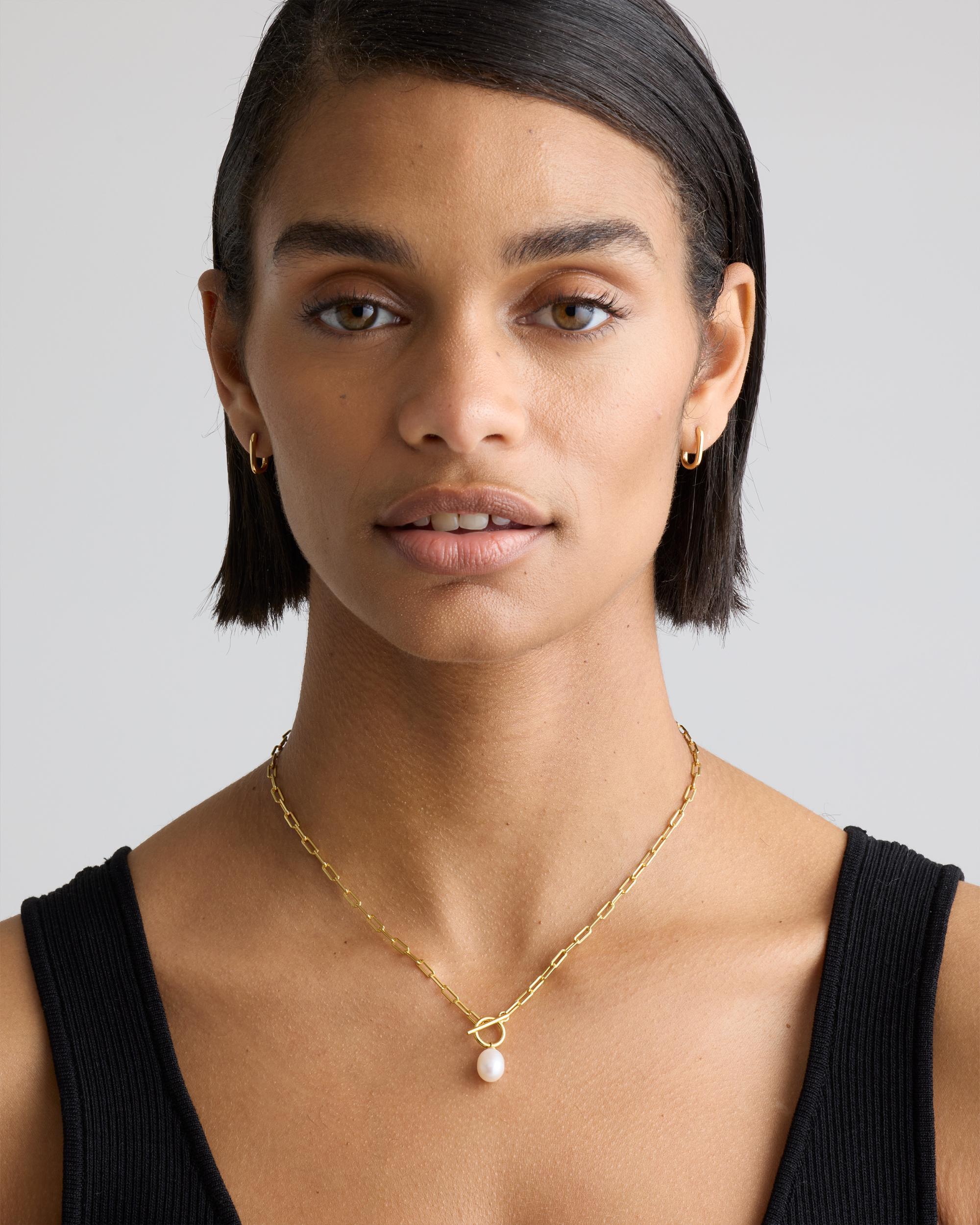 Quince | Women's Freshwater Cultured Pearl Toggle Necklace Product Image