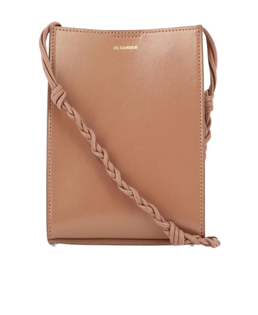 JIL SANDER Small Tangle Leather Crossbody Bag In Pink Product Image