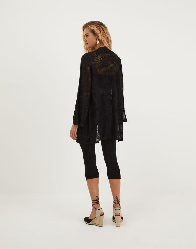 Knit Marina Open Cardigan - Black Product Image