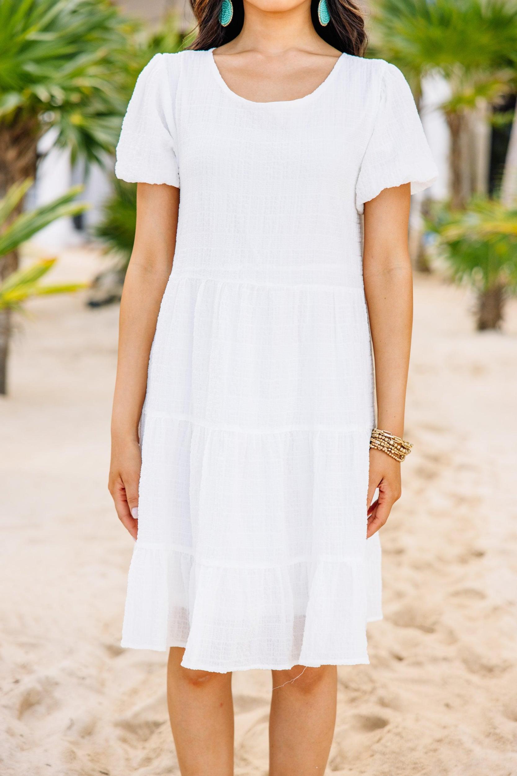 It All Makes Sense White Tiered Dress Female Product Image