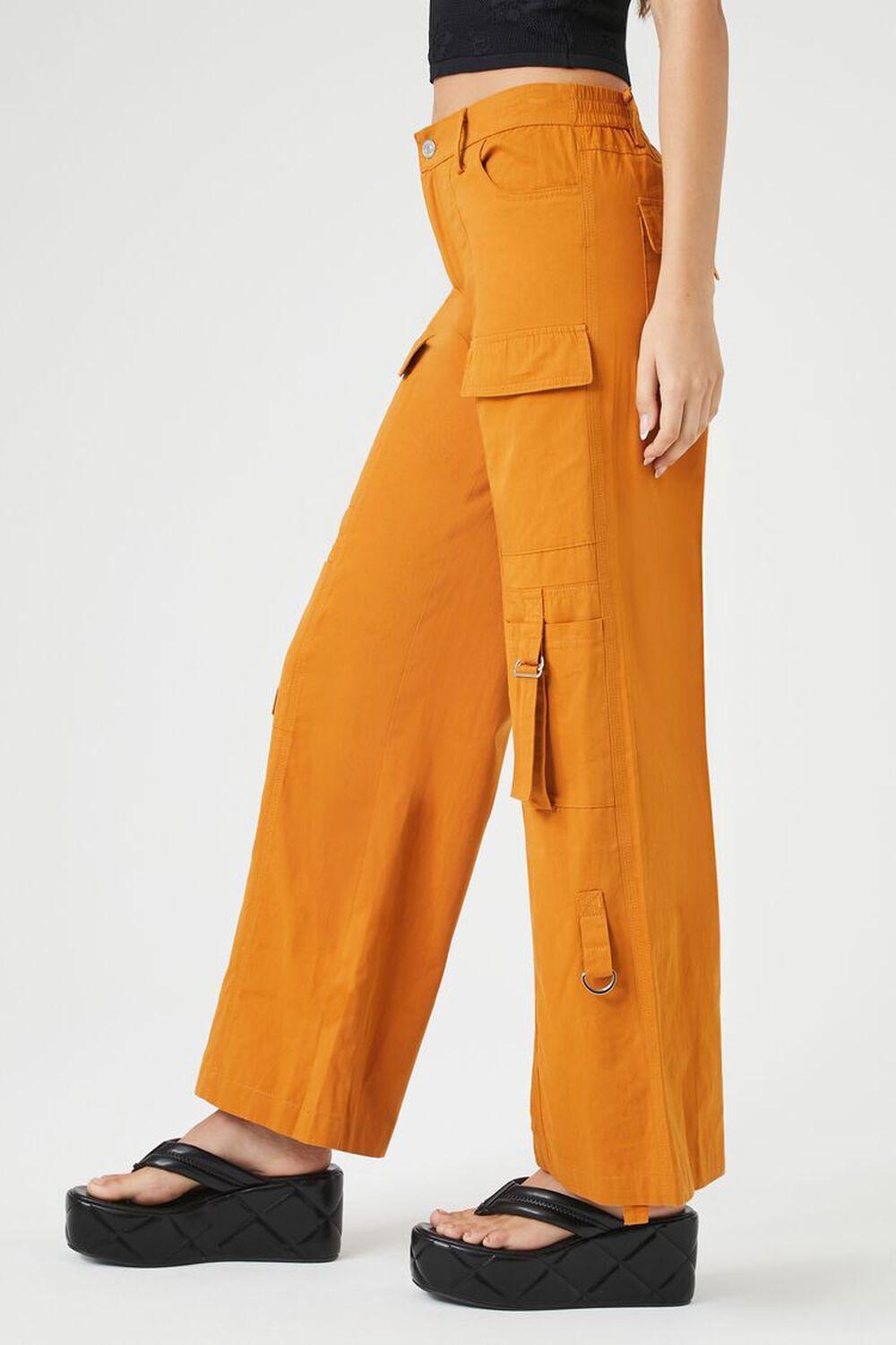 Twill Wide-Leg Utility Cargo Pants | Forever 21 Product Image