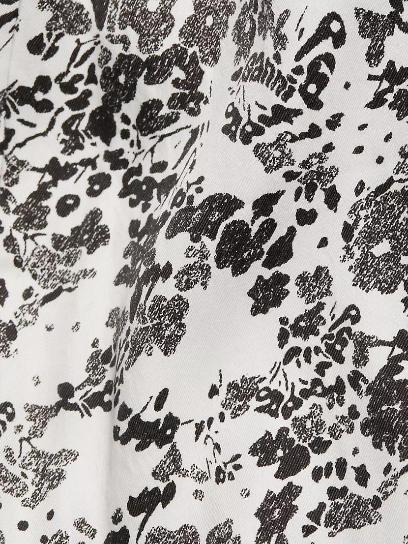 Floral Twill Wrap Minidress Product Image