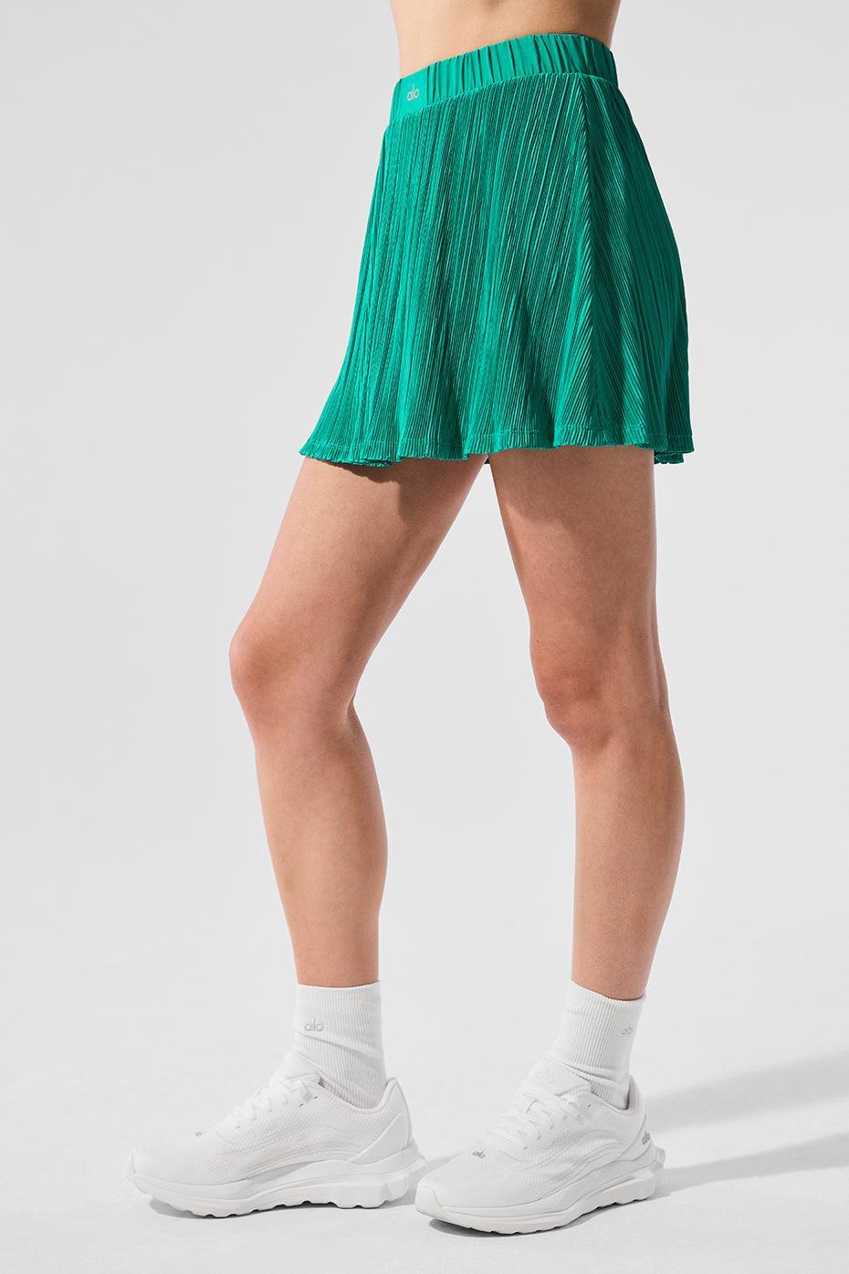 Micro Plisse Tennis Skirt - Spruce Green Product Image